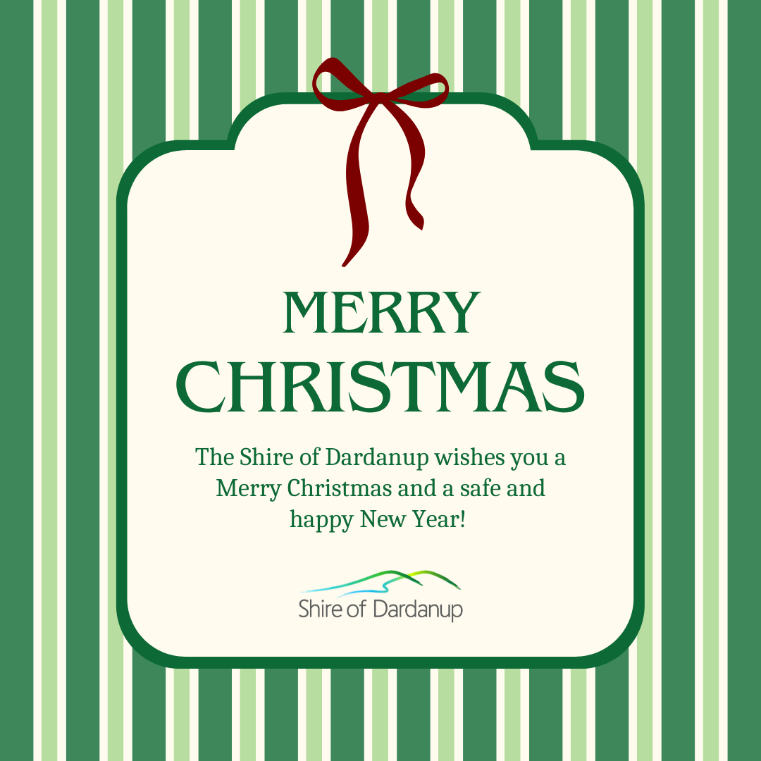Shire of Dardanup Christmas and New Year operating hours